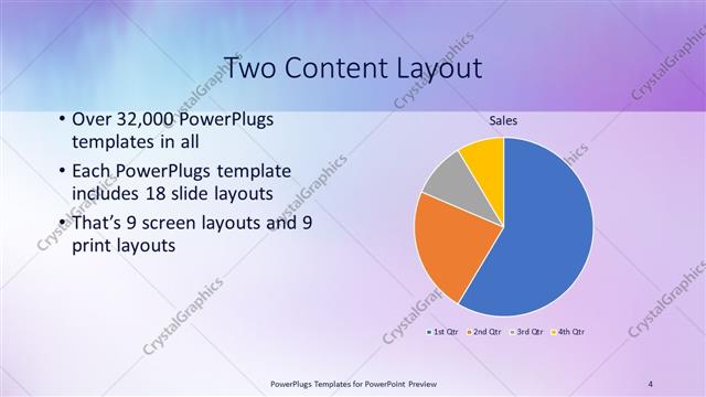 Two Content presentation slide layout