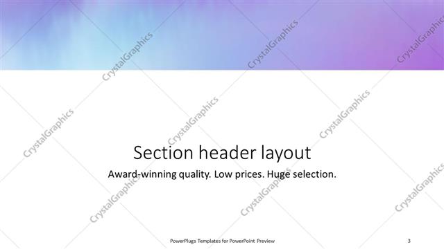 Section Header presentation slide layout