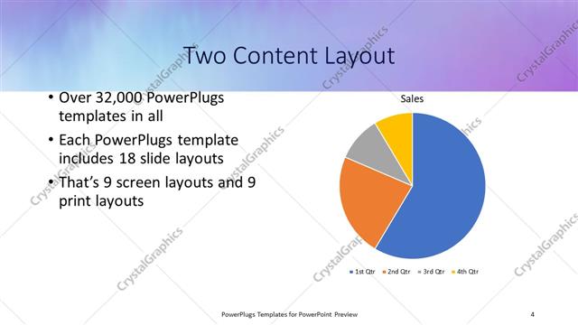 Two Content presentation slide layout