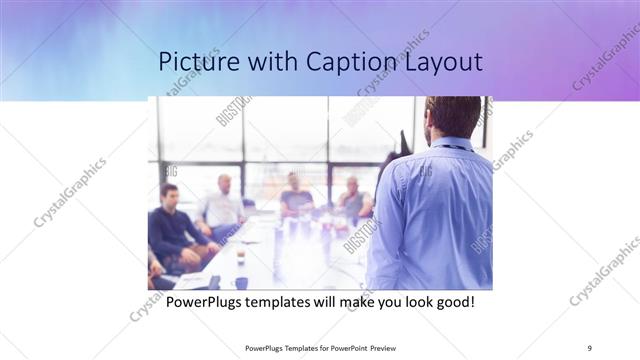 Picture with Caption presentation slide layout