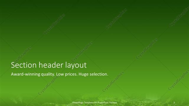 Section Header presentation slide layout