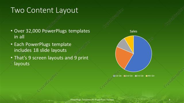 Two Content presentation slide layout
