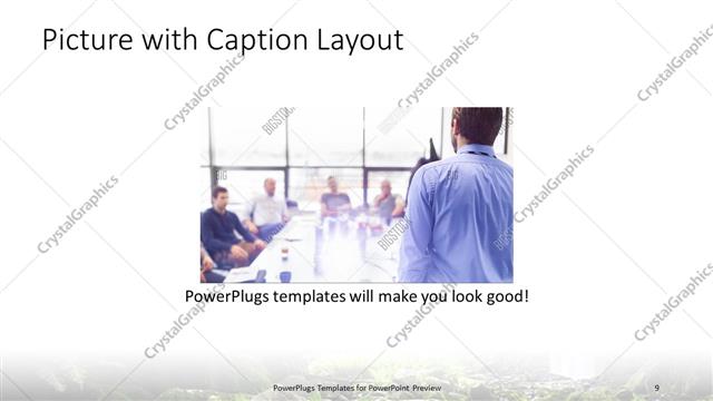 Picture with Caption presentation slide layout