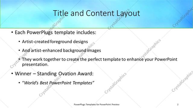 Title and Content presentation slide layout