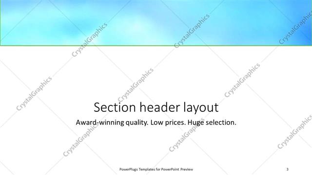 Section Header presentation slide layout