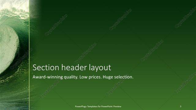 Section Header presentation slide layout