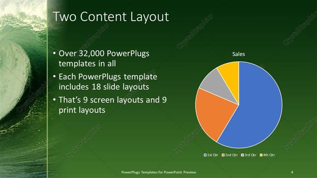 Two Content presentation slide layout