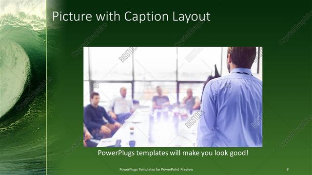Picture with Caption presentation slide layout
