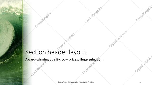 Section Header presentation slide layout
