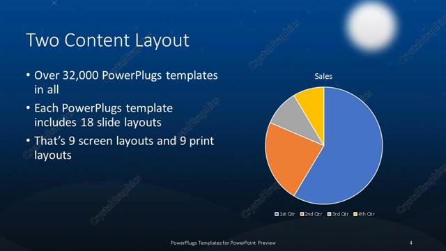 Two Content presentation slide layout