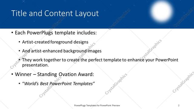 Title and Content presentation slide layout