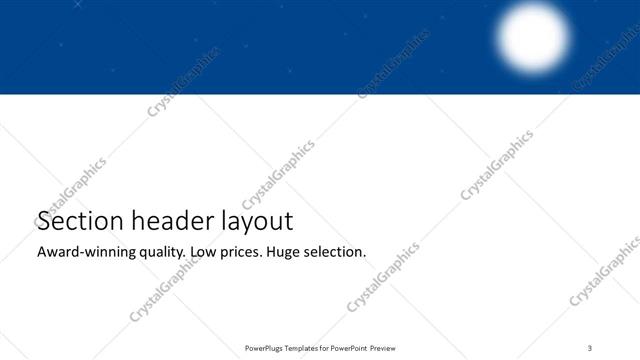 Section Header presentation slide layout