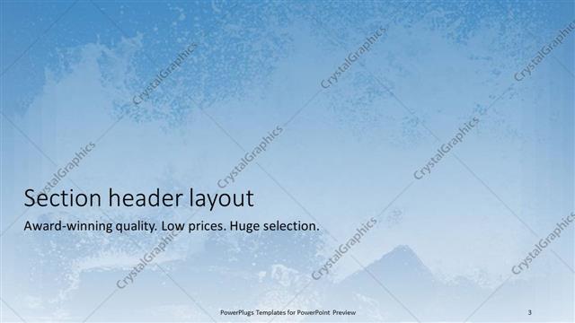 Section Header presentation slide layout