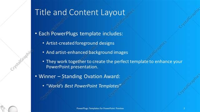 Title and Content presentation slide layout