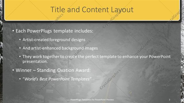 Title and Content presentation slide layout