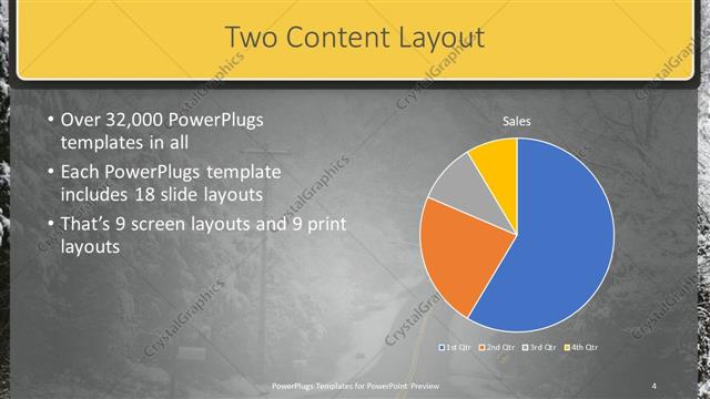Two Content presentation slide layout