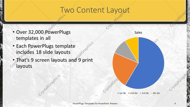 Two Content presentation slide layout