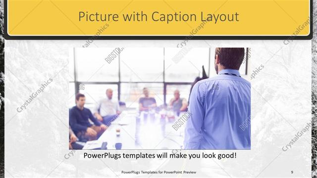 Picture with Caption presentation slide layout