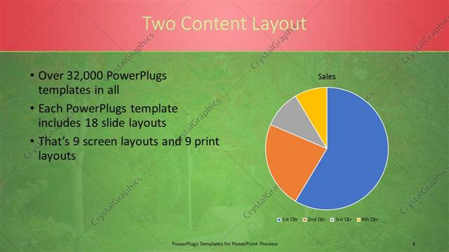Two Content presentation slide layout