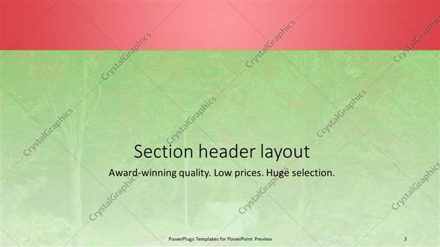 Section Header presentation slide layout