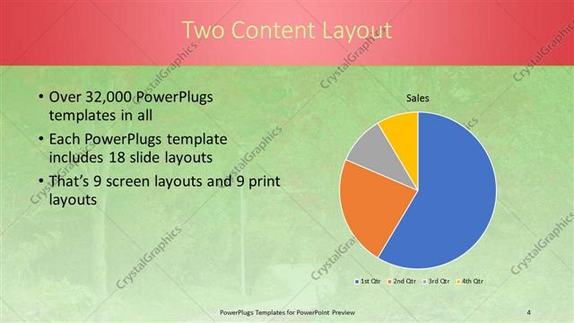 Two Content presentation slide layout