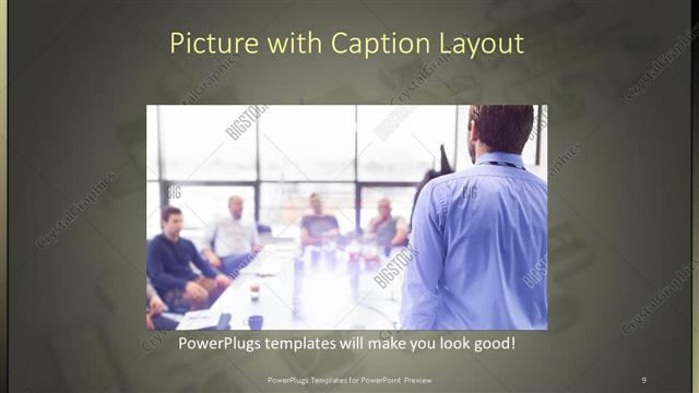 Picture with Caption presentation slide layout