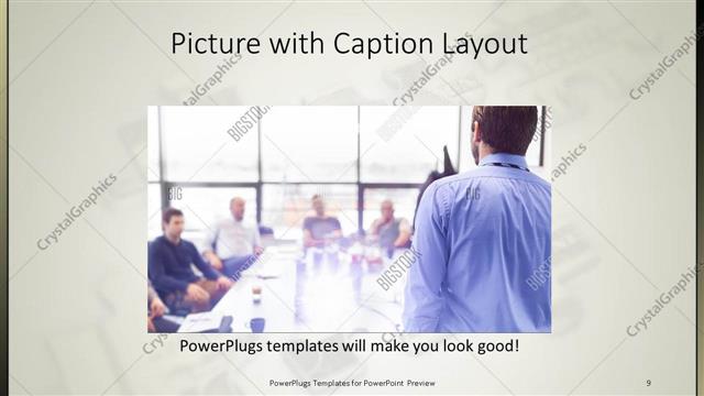 Picture with Caption presentation slide layout