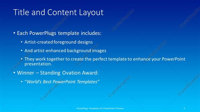Title and Content presentation slide layout
