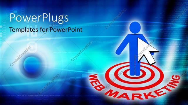  Presentation with web - A person with a number of circles around him