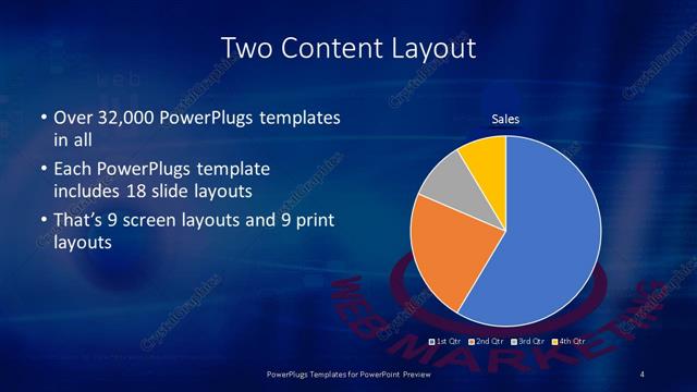 Two Content presentation slide layout