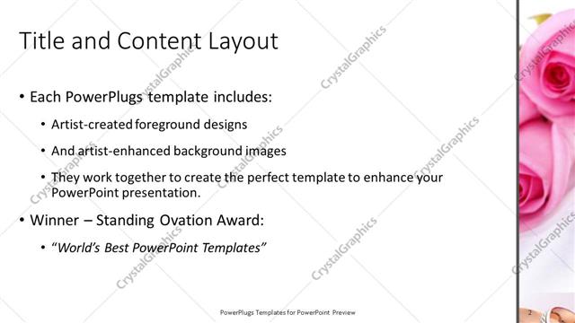 Title and Content presentation slide layout
