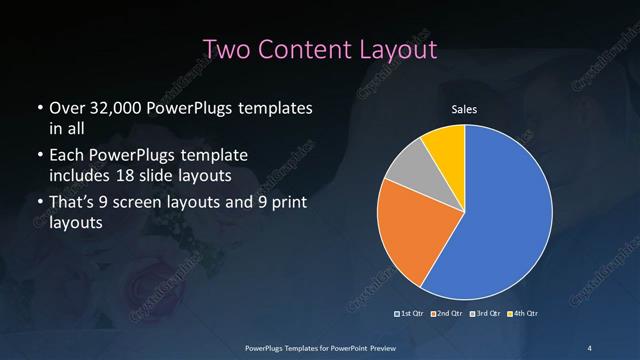 Two Content presentation slide layout