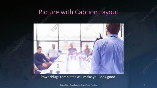 Picture with Caption presentation slide layout