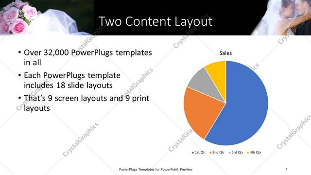 Two Content presentation slide layout