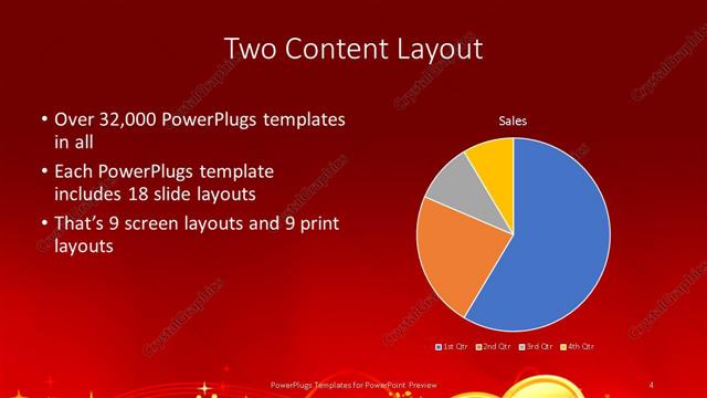 Two Content presentation slide layout
