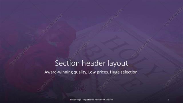 Section Header presentation slide layout