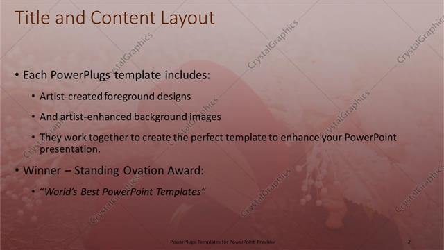Title and Content presentation slide layout