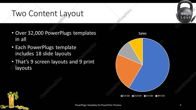 Two Content presentation slide layout