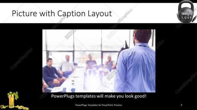 Picture with Caption presentation slide layout