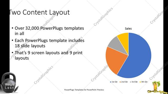 Two Content presentation slide layout