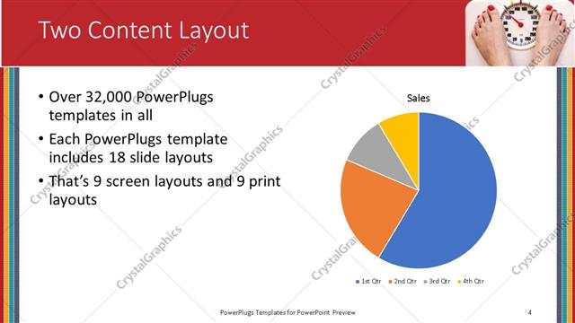 Two Content presentation slide layout