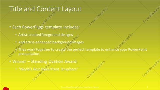 Title and Content presentation slide layout
