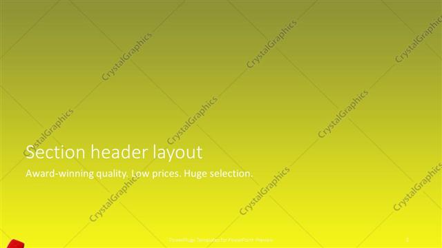 Section Header presentation slide layout