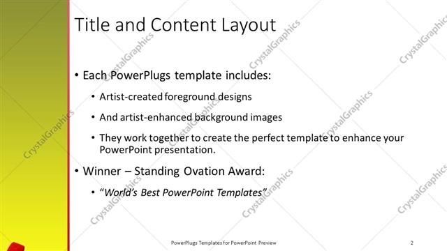 Title and Content presentation slide layout