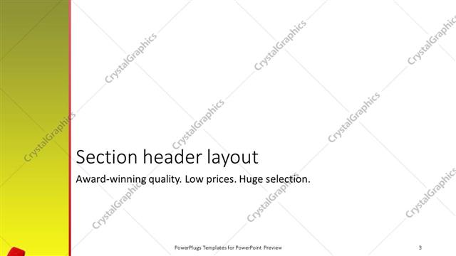 Section Header presentation slide layout