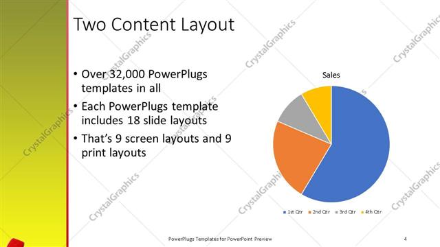Two Content presentation slide layout
