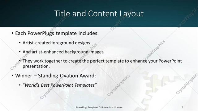 Title and Content presentation slide layout
