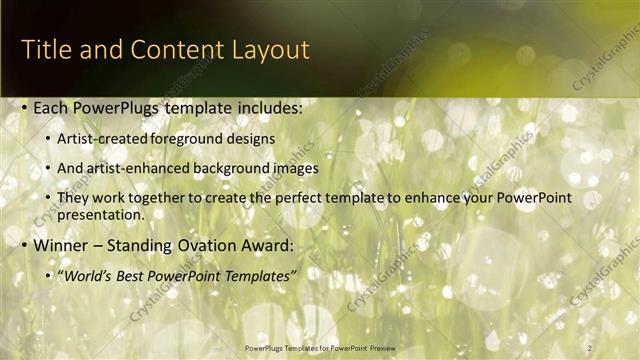 Title and Content presentation slide layout