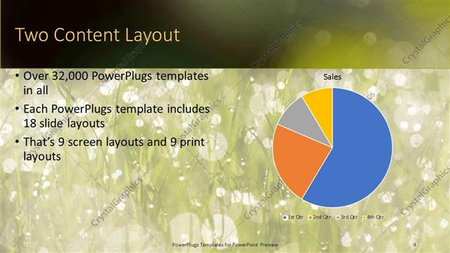 Two Content presentation slide layout