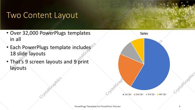 Two Content presentation slide layout